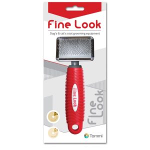 Fine Look red image kartáč pro kočky, psy a jiná zvířata - jemný S