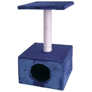 Škrabadlo a odpočívadlo pro kočky Carmen, barva tmavě modrá, 30 x 30 x 57cm
