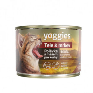 185 g Yoggies Polévka pro kočky – Tele & mrkev