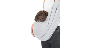 Trixie SOFT front carrier - přední látkové nosítko/taška, 22 x 20 x 60 cm, světlešedá/mátová (max. 5kg)