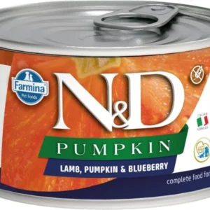 N&D PUMPKIN Dog konz. Lamb, Pumpkin & Blueberry Puppy Mini 140 g