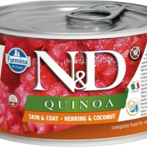 N&D QUINOA Dog konz. Herring & Coconut Mini 140 g