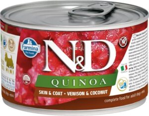 N&D QUINOA Dog konz. Venison & Coconut Mini 140 g