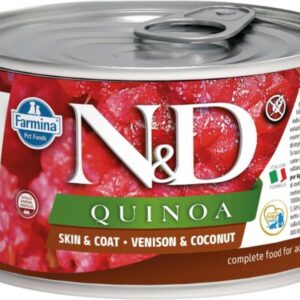 N&D QUINOA Dog konz. Venison & Coconut Mini 140 g