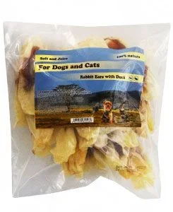 Pochoutka Králičí ucho plněné kachním masem 230g