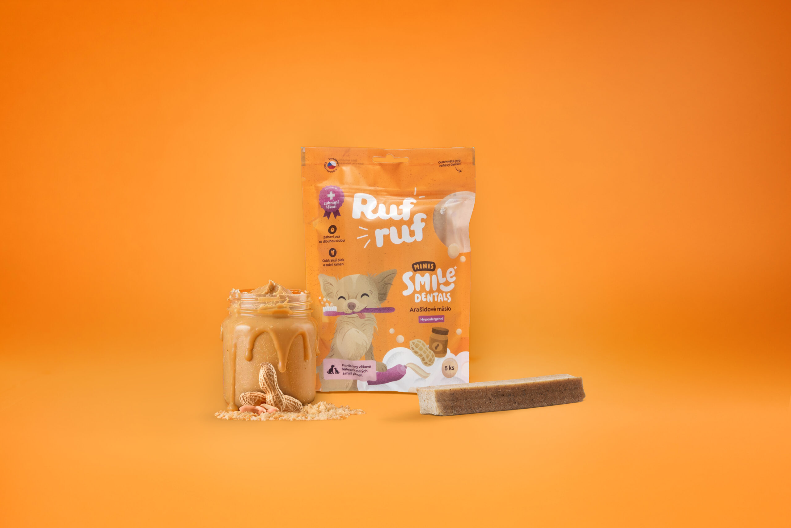 Rufruf Smile Dentals Arašídové máslo – Minis 1 balení Rufruf Smile Dentals Arašídové máslo – Minis 1 balení
