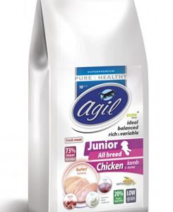 Agil Junior All Breed Low Grain Chicken,Lamb,Tuna 10kg