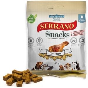 Mediterranean Serrano Snack Meditky krůtí 85g – tréninkové kostičky