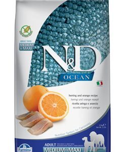 N&D OCEAN DOG Adult M/L Herring & Orange 2,5kg