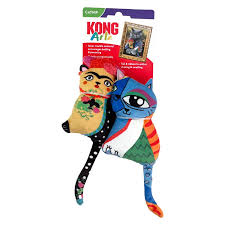 Hračka cat plyš KONG Artz Kahlo / Picasso 2 ks