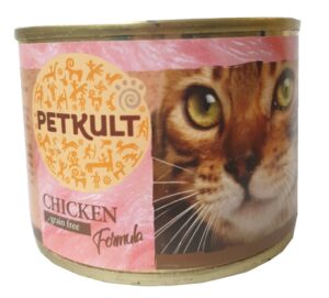 Petkult Cat Konzerva Kuřecí - 12x185g (10 + 2 gratis)