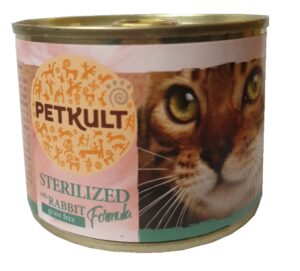 Petkult Cat Konzerva Sterilised Králík - 12x185g (10 + 2 gratis)