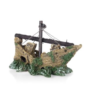 Dekorativní vrak lodi do sladkovodních akvárií.