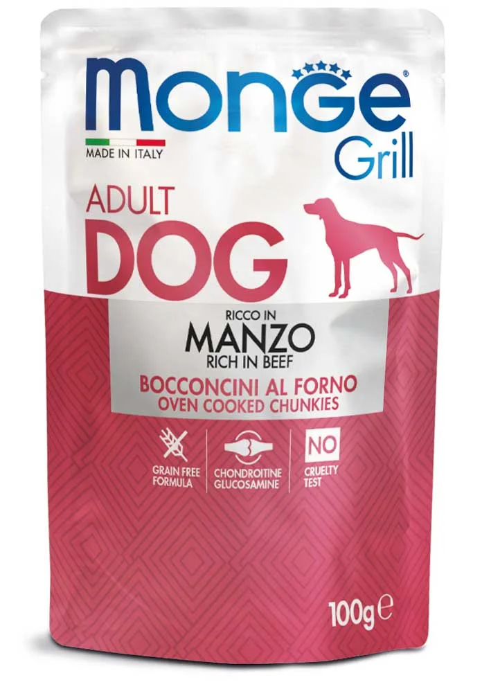 MONGE GRILL Dog Kapsička hovězí 100g/24bal MONGE GRILL Dog Kapsička hovězí 100g/24bal