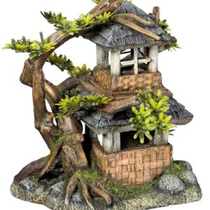 Nobby akvarijní dekorace dům s bonsají 17,5 x 15,5 x 19,8 cm