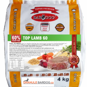 Granule Bardog Lisované granule za studena Top Lamb 60 – 4 kg