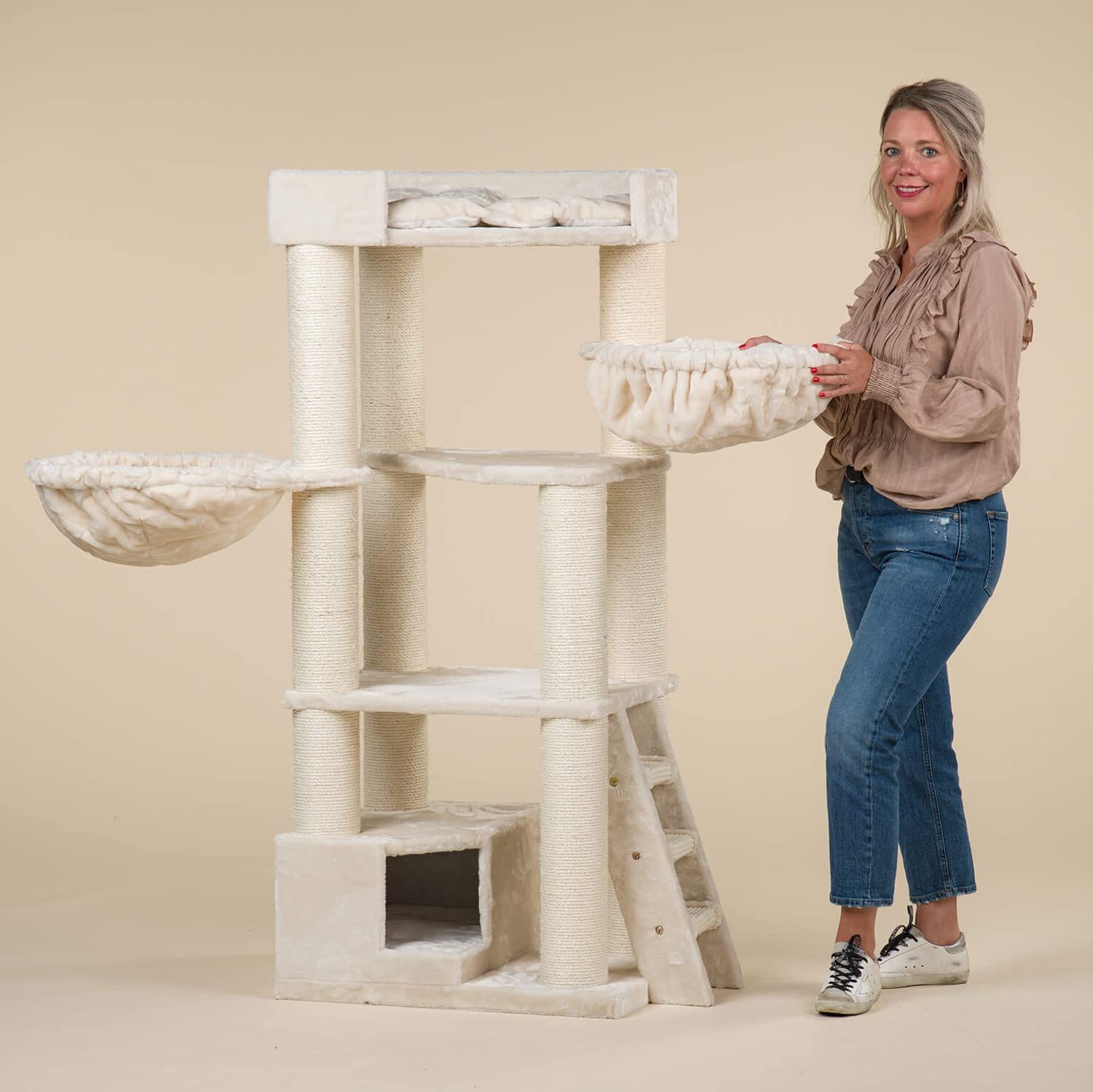 Rhr XXL Kočičí škrabadlo ReeZ -béžová Rhr XXL Kočičí škrabadlo ReeZ -béžová