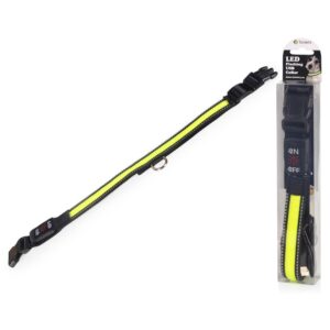 LED obojek dobíjecí USB/vel.L 50-60cm/ zelený 02478