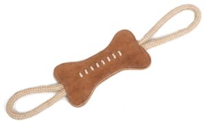 Farm Company kost ze semišové kůže s jutovou rukojetí 37cm