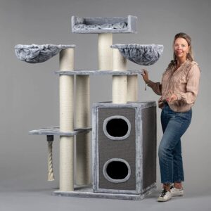 Rhr XXL Kočičí škrabadlo Cat Paradise šedá