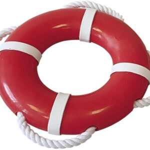 Nobby hračka Rubber Line záchranný kruh s lanem 15 cm