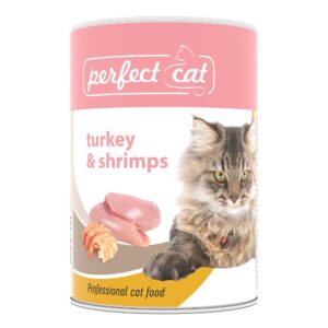 Perfect Cat Turkey & Shrimps (krůtí & krevety) 400g
