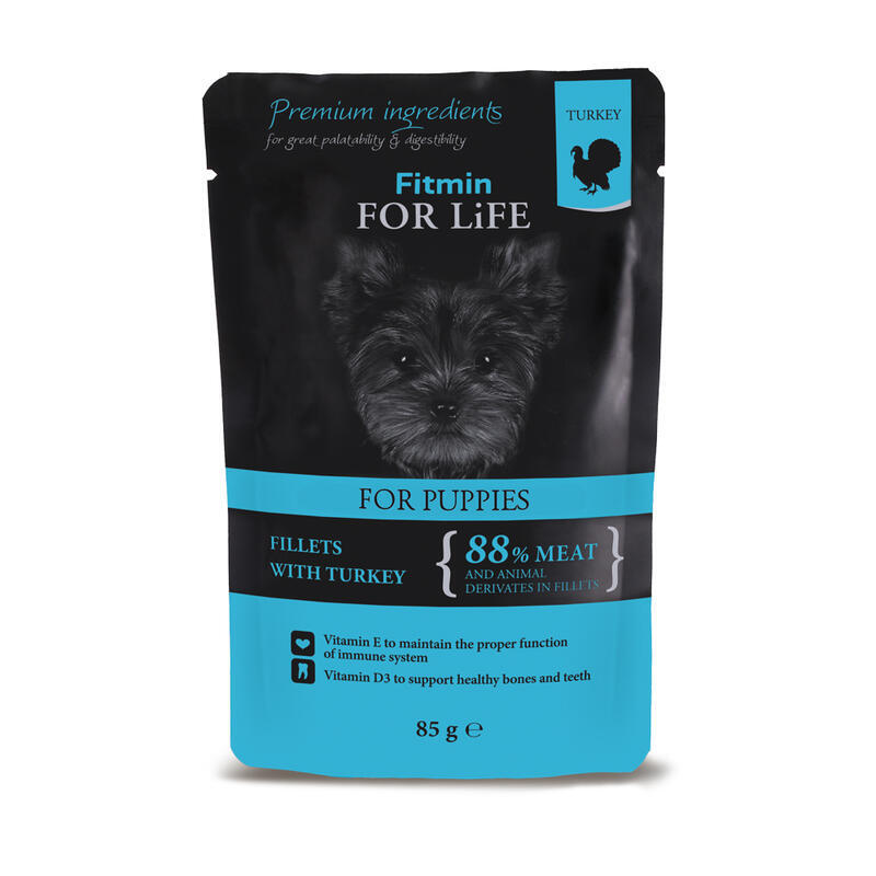 Fitmin dog For Life pouch puppy turkey in gravy 85 g Fitmin dog For Life pouch puppy turkey in gravy 85 g