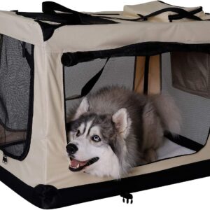 Kennelka pro zvířata Mailey XXL  90x61x65cm – béžová