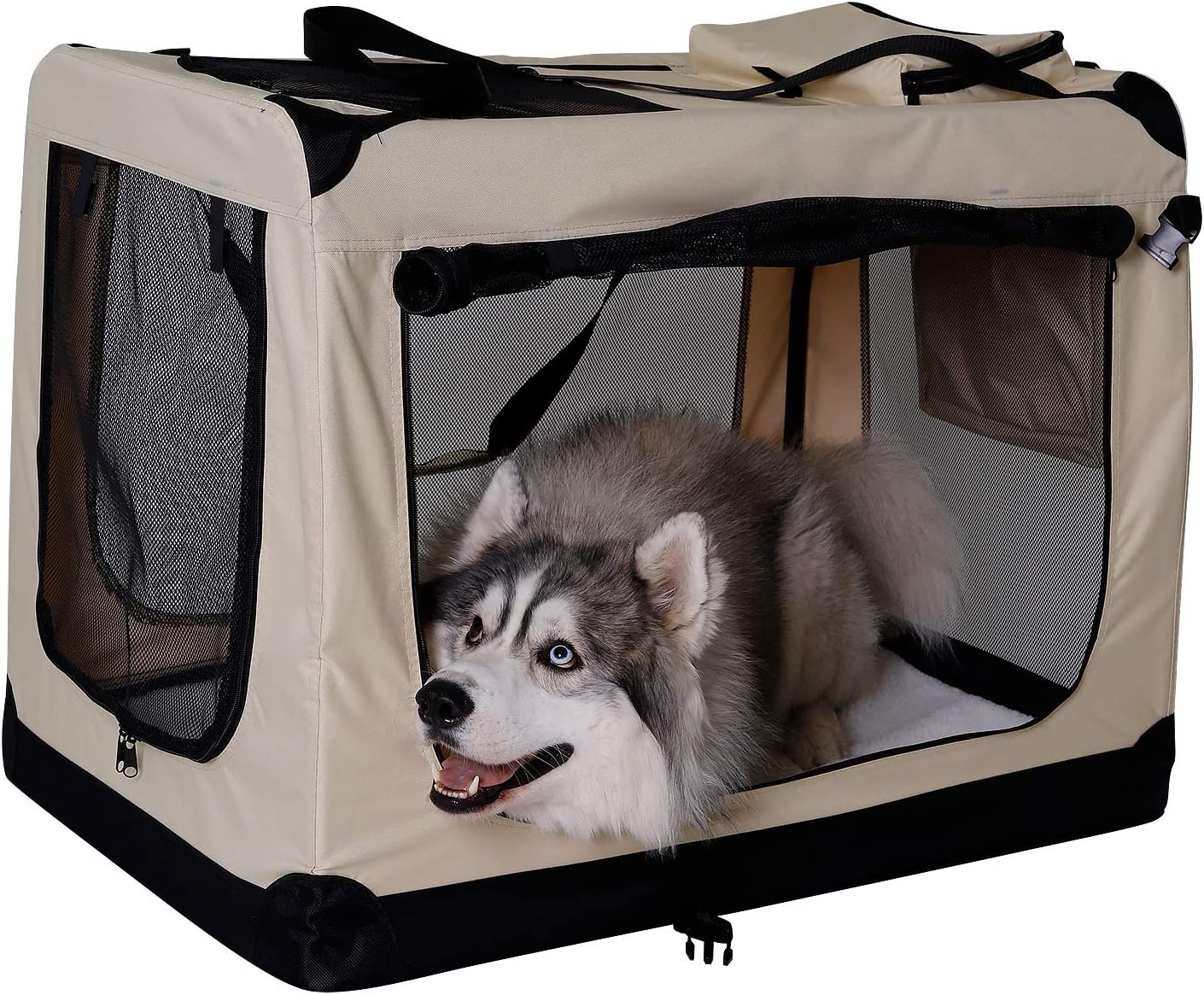 Kennelka pro zvířata Mailey XXL 90x61x65cm - béžová Kennelka pro zvířata Mailey XXL 90x61x65cm - béžová