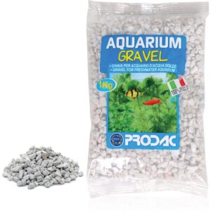 Písek do akvária Prodac Quartz 6-9mm, bílý, 1kg