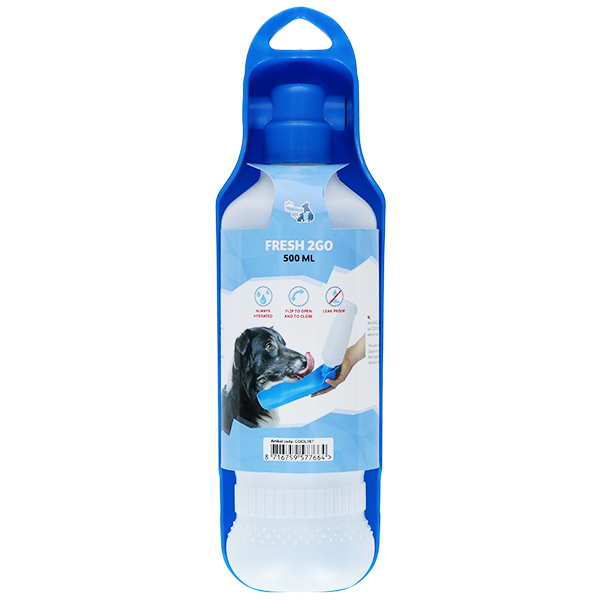 CoolPets cestovní láhev s miskou Fresh 2GO 500 ml CoolPets cestovní láhev s miskou Fresh 2GO 500 ml
