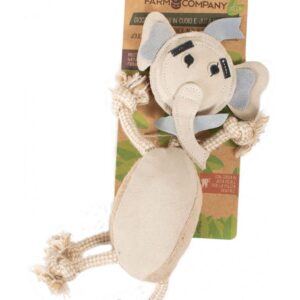 Farm Company jutový slon s konopným lanem 36cm