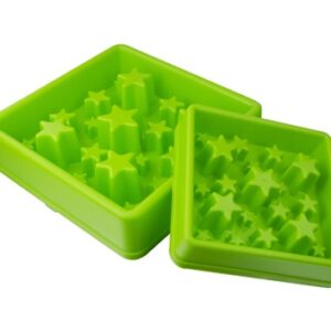 Eat Slow Live Longer zpomalovací miska Star zelená 30cm