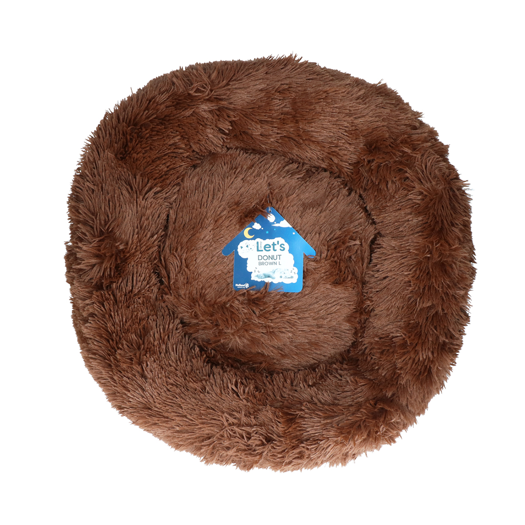 Let's Sleep Donut pelíšek hnědý 60cm Let's Sleep Donut pelíšek hnědý 60cm