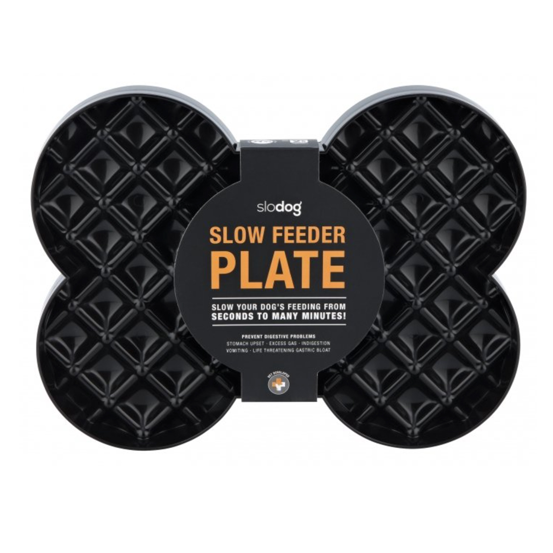 LickiMat SloDog lízací / zpomalovací miska kost černá LickiMat SloDog lízací / zpomalovací miska kost černá