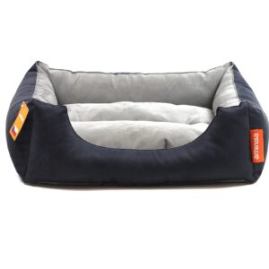 Aminela pelíšek s polštářem L černá/šedá 80x70cm