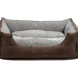 Aminela pelíšek s polštářem M hnědá/šedá 70x60cm