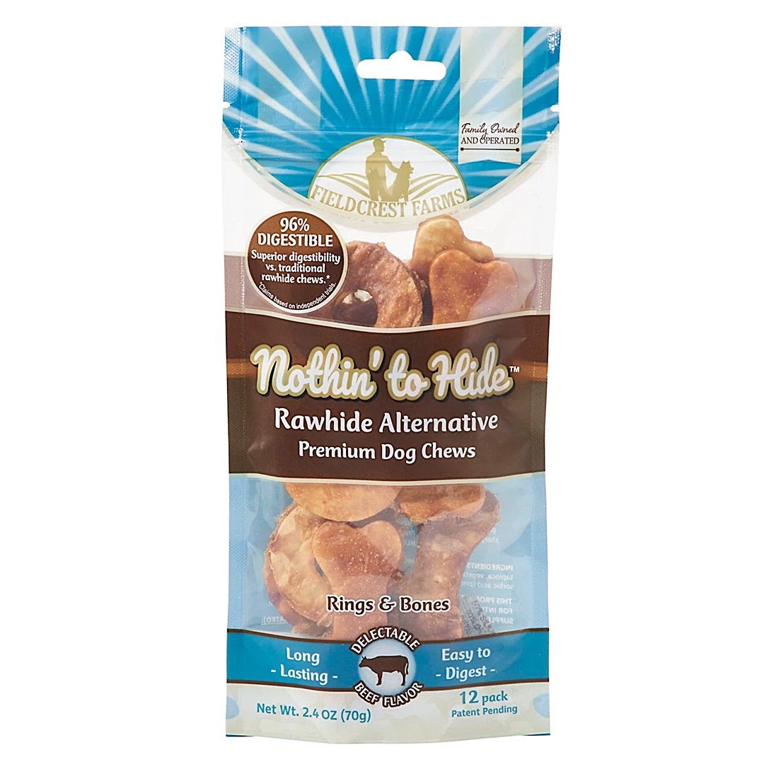 Nothin' to Hide hovězí Mini Rings and Bones 12ks/70g Nothin' to Hide hovězí Mini Rings and Bones 12ks/70g