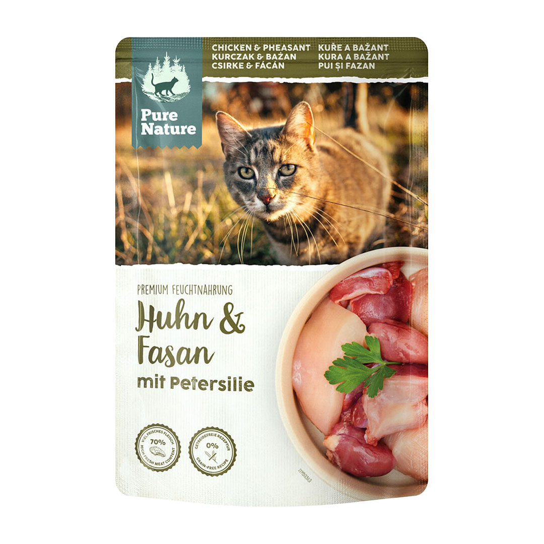 Pure Nature Cat Adult kapsička Kuře a Bažant s petrželkou 85g Pure Nature Cat Adult kapsička Kuře a Bažant s petrželkou 85g