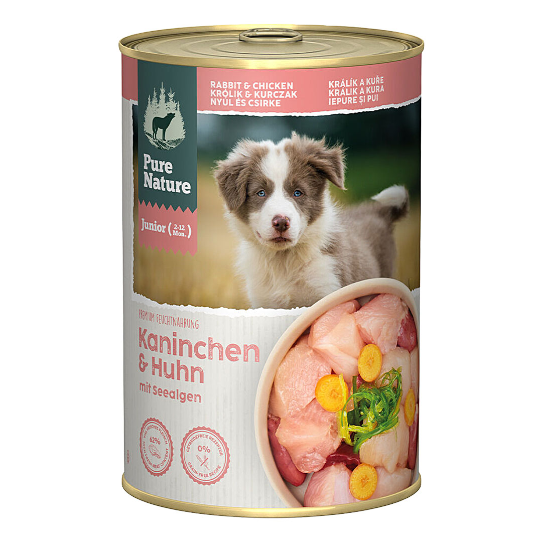 Pure Nature Dog Junior konzerva Králík a Kuře 400g Pure Nature Dog Junior konzerva Králík a Kuře 400g