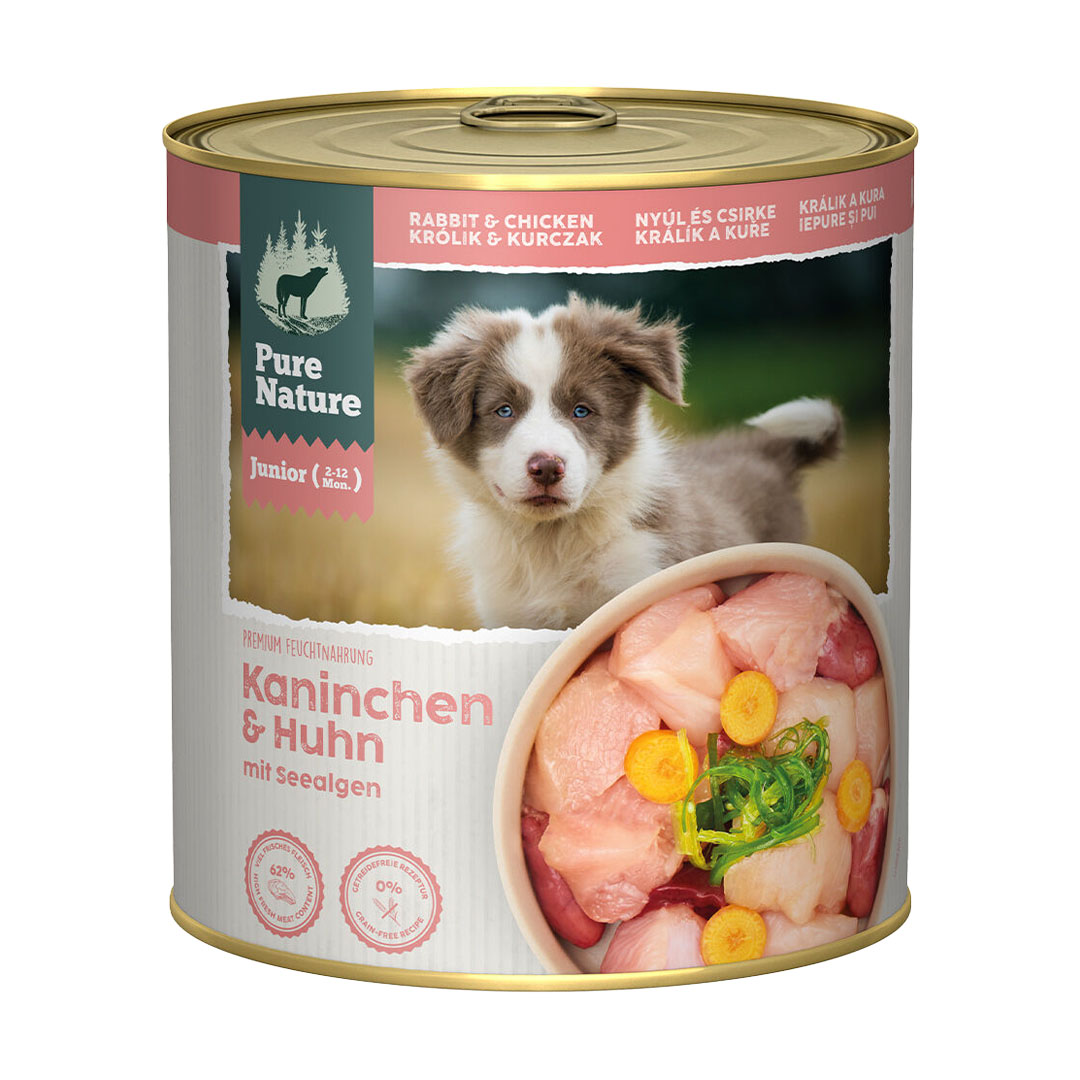 Pure Nature Dog Junior konzerva Králík a Kuře 800g Pure Nature Dog Junior konzerva Králík a Kuře 800g