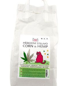 Rebel Cat přírodní stelivo hrudkující Corn & Hemp 7l