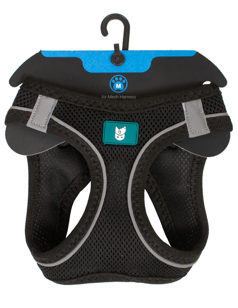 Farm company soft mesh postroj pro psy černý 3XS 24-28cm Farm company soft mesh postroj pro psy černý 3XS 24-28cm