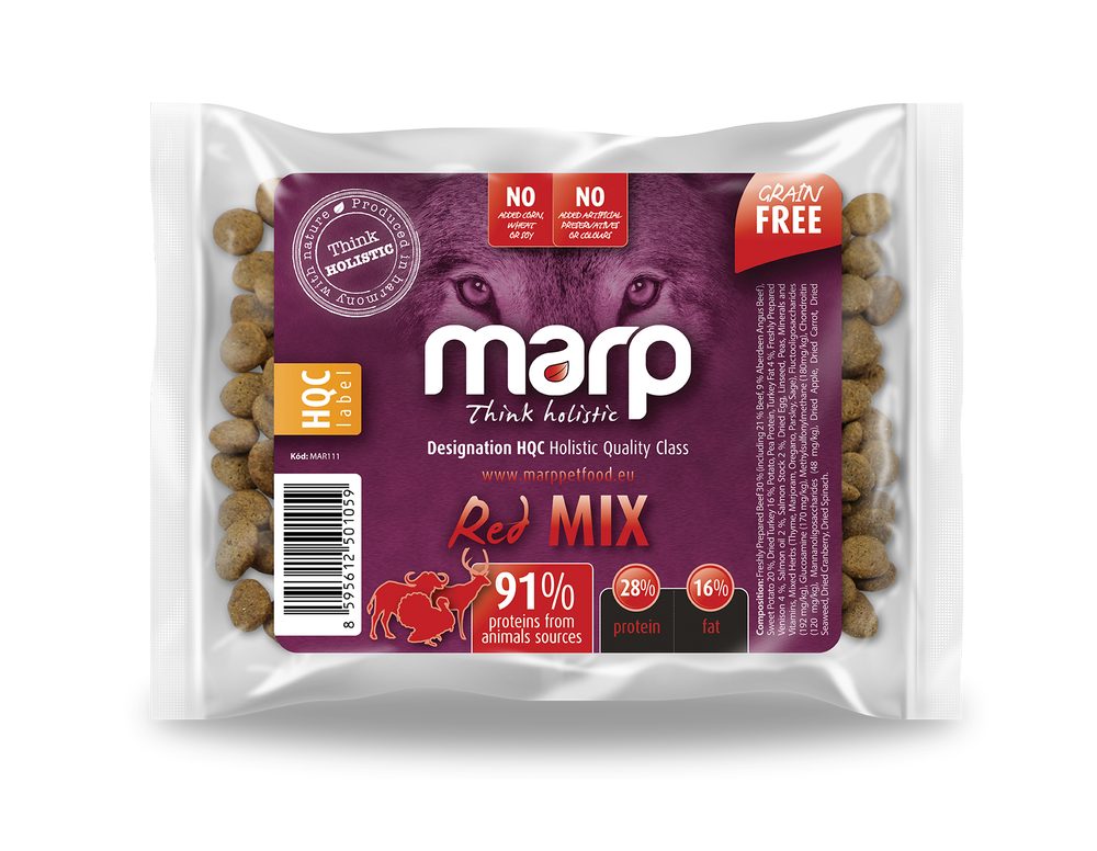 Marp Holistic Red Mix - hovězí,krůtí,zvěřina bez obilovin vzorek 70g Marp Holistic Red Mix - hovězí,krůtí,zvěřina bez obilovin vzorek 70g