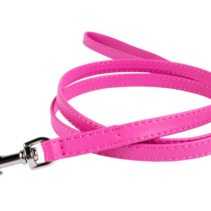 Vodítko kožené Glamour Classic – růžové (122cm/25mm)