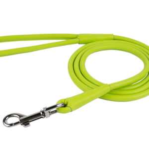 Vodítko kožené Glamour Round – zelené (122cm/13mm)