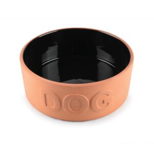 Hliněná miska DOG, vnitřní černá glazura 20,5cm