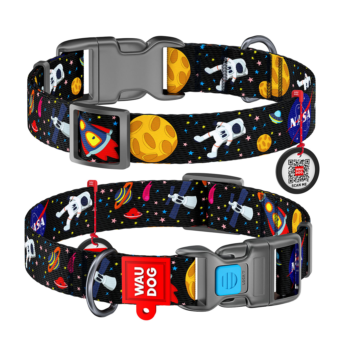 WAUDOG obojek nylonový NASA QR (37-58cm/2,5cm) WAUDOG obojek nylonový NASA QR (37-58cm/2,5cm)