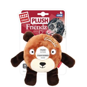 GiGwi Plush Friendz medvěd s gum. kroužkem