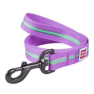 WAUDOG vodítko nylonové Glow fialové (122cm/1,5cm)